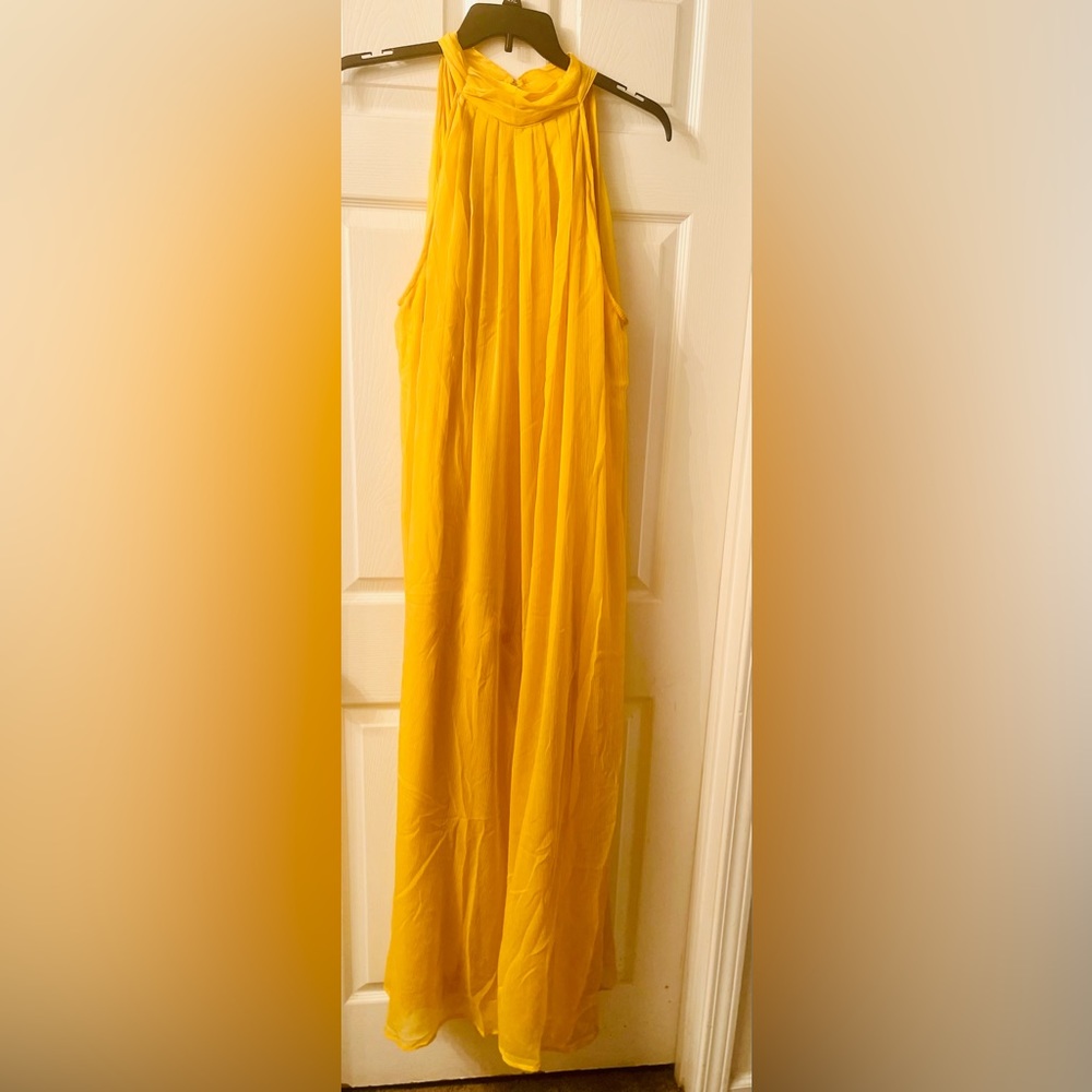Ashley Stewart gold halter jumpsuit size 20